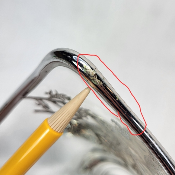 Silver City Glass Co. Sterling Overlay Bowl Dish Flanders Poppies 5.75" Square - Picture 15 of 16